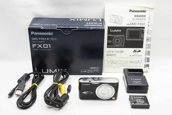 Panasonic パナソニック LUMIX DMC FX01 コンパクトデジタルカメラ ブラック 元箱付 241014f