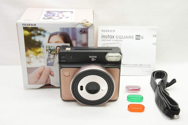 美品 FUJIFILM フジフィルム チェキ instax SQUARE SQ6 ブラッシュゴールド 元箱付 241011f