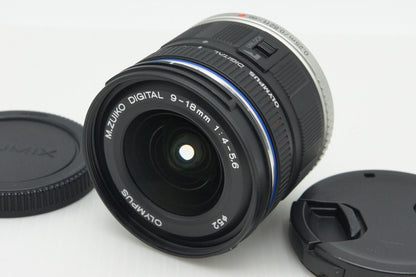 良品 OLYMPUS オリンパス M.ZUIKO DIGITAL ED 9-18mm F4-5.6 マイクロフォーサーズ ズームレンズ 260120e