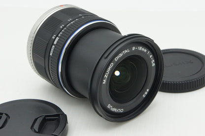 良品 OLYMPUS オリンパス M.ZUIKO DIGITAL ED 9-18mm F4-5.6 マイクロフォーサーズ ズームレンズ 260120e