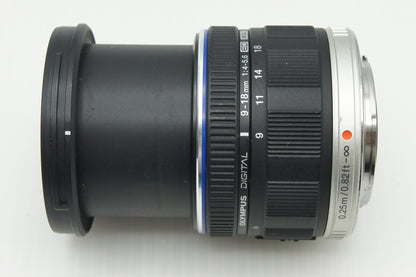 良品 OLYMPUS オリンパス M.ZUIKO DIGITAL ED 9-18mm F4-5.6 マイクロフォーサーズ ズームレンズ 260120e