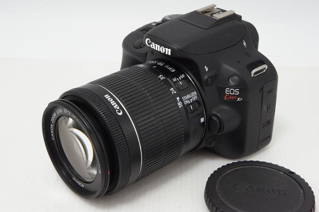 Good condition Canon EOS Kiss X7 Body + EF-S 18-55 IS STM Lens Kit Digital SLR Camera 260425t