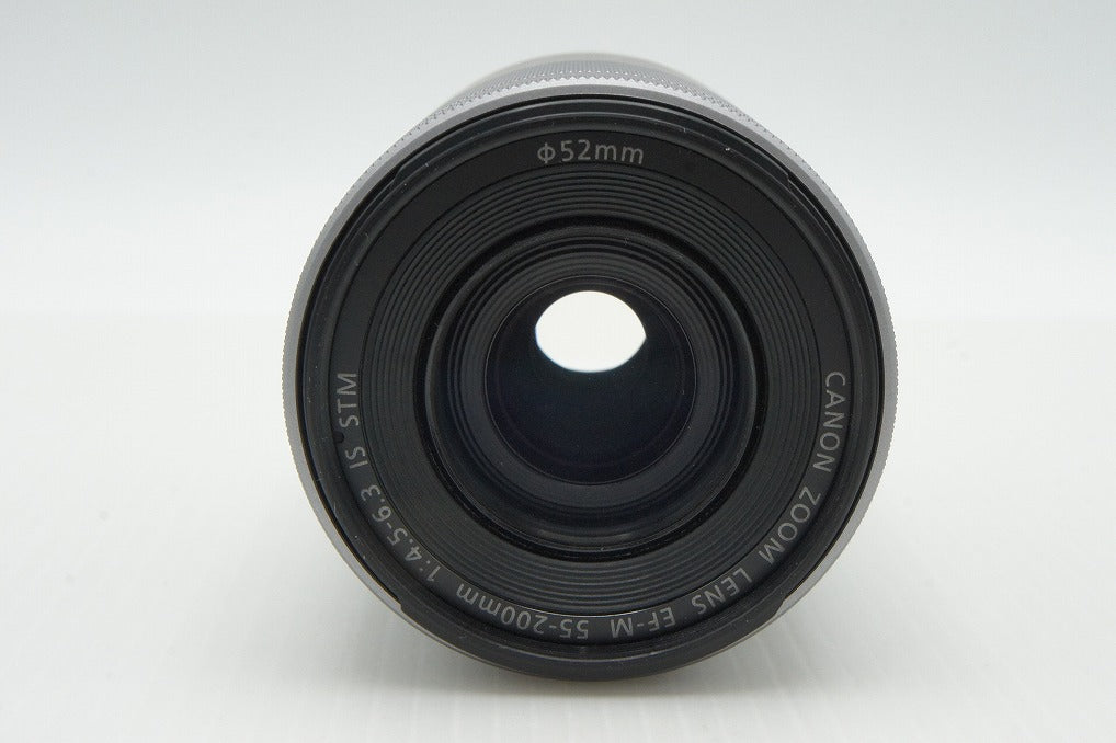 美品 Canon キヤノン EF-M 55-200mm F4.5-6.3 IS STM EF-Mマウント ズームレンズ シルバー 260121t