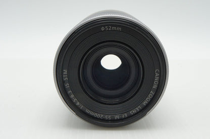 美品 Canon キヤノン EF-M 55-200mm F4.5-6.3 IS STM EF-Mマウント ズームレンズ シルバー 260121t