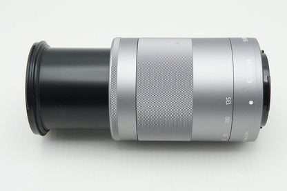 美品 Canon キヤノン EF-M 55-200mm F4.5-6.3 IS STM EF-Mマウント ズームレンズ シルバー 260121t