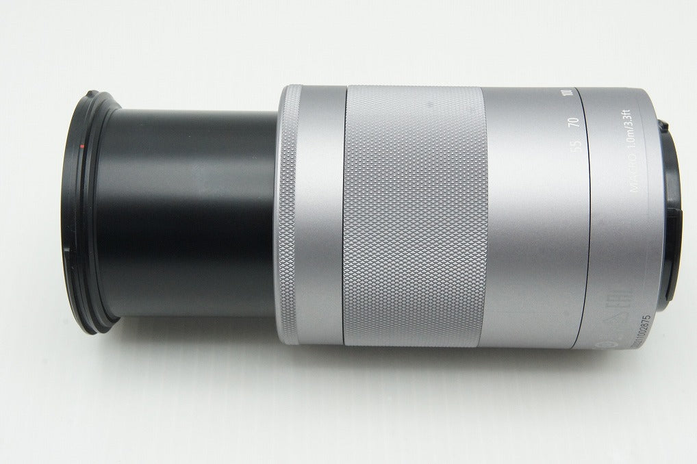 美品 Canon キヤノン EF-M 55-200mm F4.5-6.3 IS STM EF-Mマウント ズームレンズ シルバー 260121t