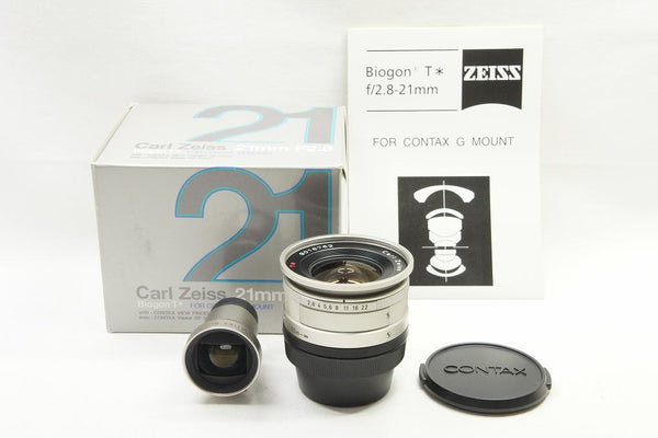 美品 CONTAX コンタックス Carl Zeiss Biogon T* 21mm F2.8 G用 AF ファインダー 元箱付 250718ad