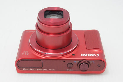 美品 Canon キヤノン PowerShot SX620 HS コンパクトデジタルカメラ レッド 260807f