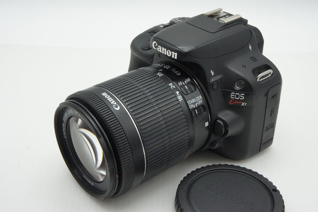 良品 Canon キヤノン EOS Kiss X7 ボディ+ EF-S 18-55 IS STM レンズキット デジタル一眼レフカメラ 元箱付 260121w
