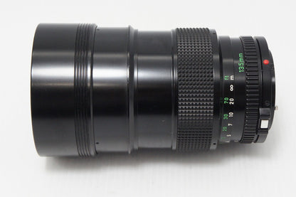 Excellent condition Canon NEW FD 135mm F2 Built-in Hood MF Prime Lens 260424s
