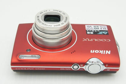 良品 Nikon ニコン COOLPIX S5100 コンパクトデジタルカメラ レッド 260121o