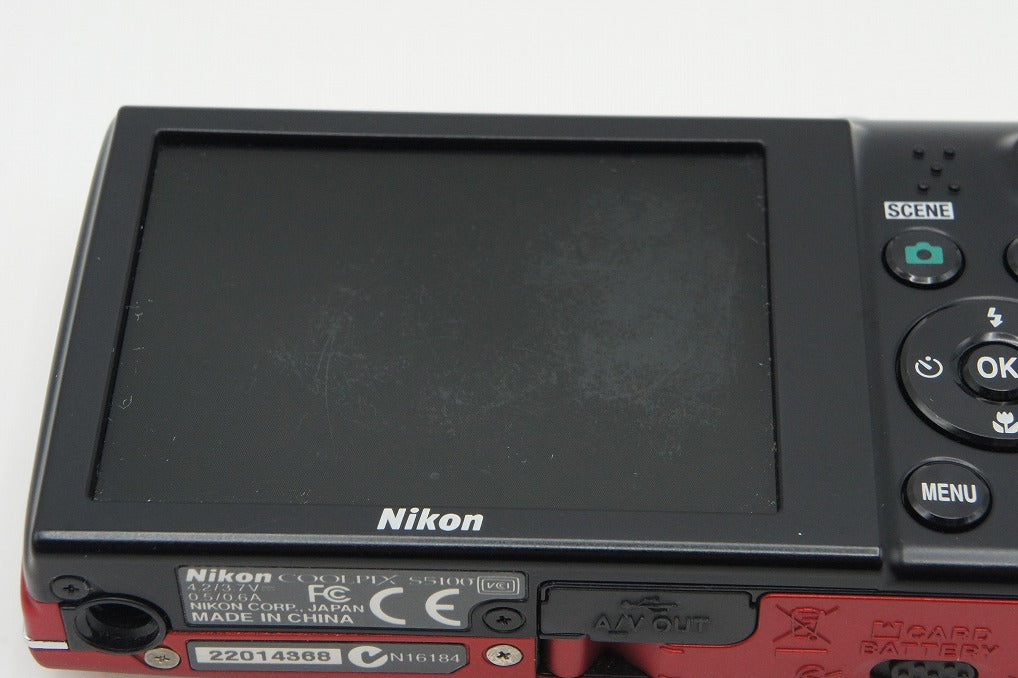 良品 Nikon ニコン COOLPIX S5100 コンパクトデジタルカメラ レッド 260121o