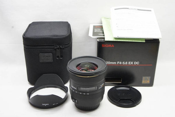 良品 SIGMA シグマ 10-20mm F4-5.6 EX DC HSM Canon EFマウント APS-C フード 元箱付 250206r