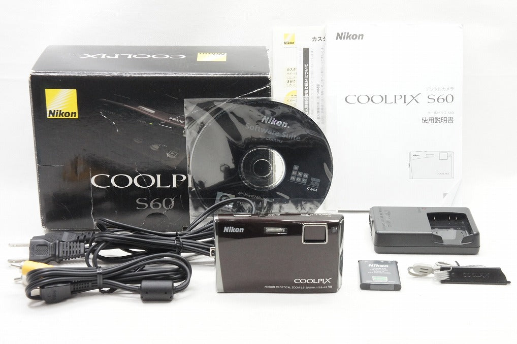 良品 Nikon ニコン COOLPIX S60 コンパクトデジタルカメラ ブラウン 元箱付 240517x – アルプスカメラ