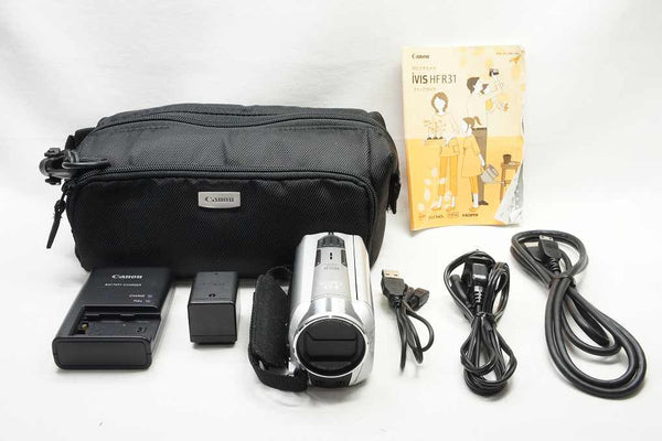 良品 Canon キヤノン iVIS HF R31 デジタルビデオカメラ シルバー ケース付 250719q