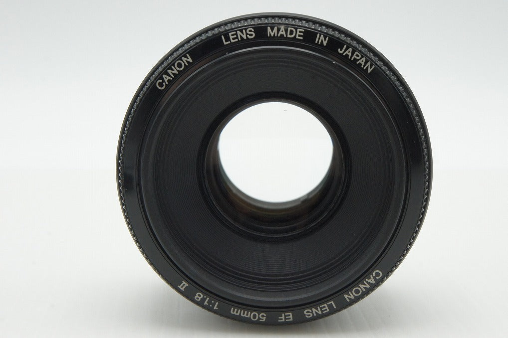 良品 Canon キヤノン EF 50mm F1.8 II フルサイズ 単焦点レンズ フード アダプター付 260121ai