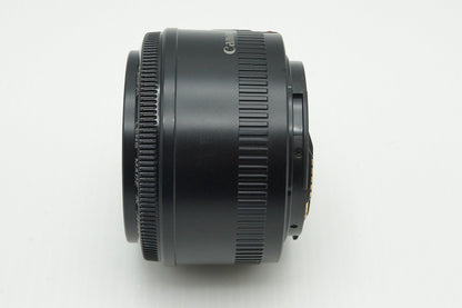良品 Canon キヤノン EF 50mm F1.8 II フルサイズ 単焦点レンズ フード アダプター付 260121ai