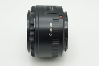 良品 Canon キヤノン EF 50mm F1.8 II フルサイズ 単焦点レンズ フード アダプター付 260121ai