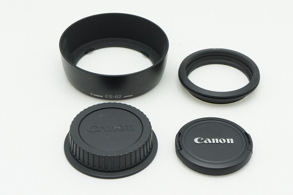 良品 Canon キヤノン EF 50mm F1.8 II フルサイズ 単焦点レンズ フード アダプター付 260121ai