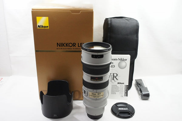 美品 Nikon ニコン AF-S VR ZOOM NIKKOR ED 70-200mm F2.8G IF ライトグレー 元箱付 240517w