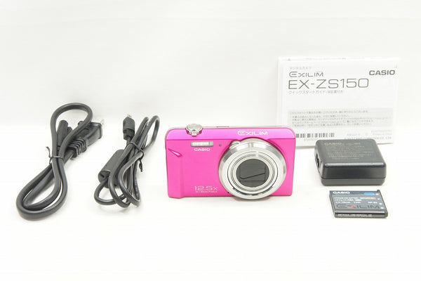 良品 CASIO カシオ EXILIM EX-ZS150 コンパクトデジタルカメラ ピンク 
