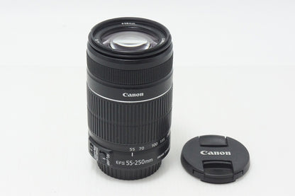 良品 Canon キヤノン EF-S 55-250mm F4-5.6 IS II APS-C ズームレンズ 260807w