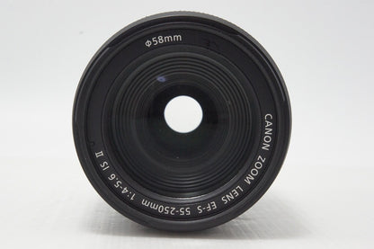 良品 Canon キヤノン EF-S 55-250mm F4-5.6 IS II APS-C ズームレンズ 260807w