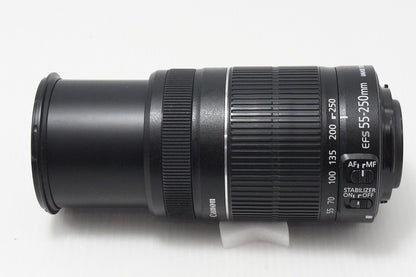 良品 Canon キヤノン EF-S 55-250mm F4-5.6 IS II APS-C ズームレンズ 260807w