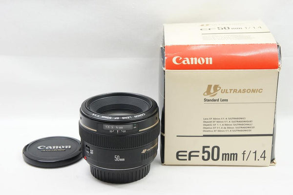 美品 Canon キヤノン EF 50mm F1.4 USM フルサイズ 単焦点レンズ 元箱付 241128e