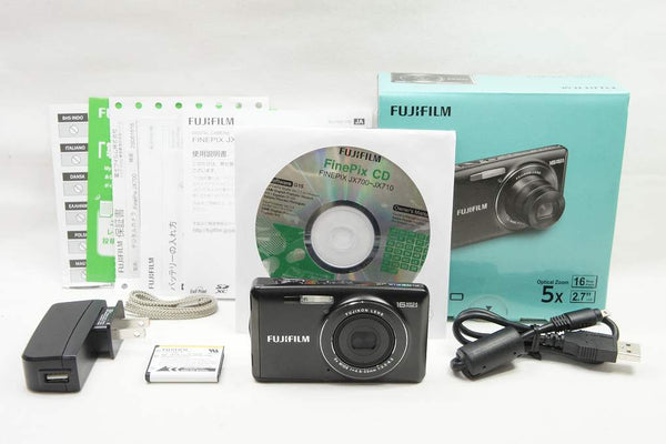 新品級 FUJIFILM フジフイルム FinePix JX700 コンパクトデジタルカメラ ブラック 元箱付 241127bd