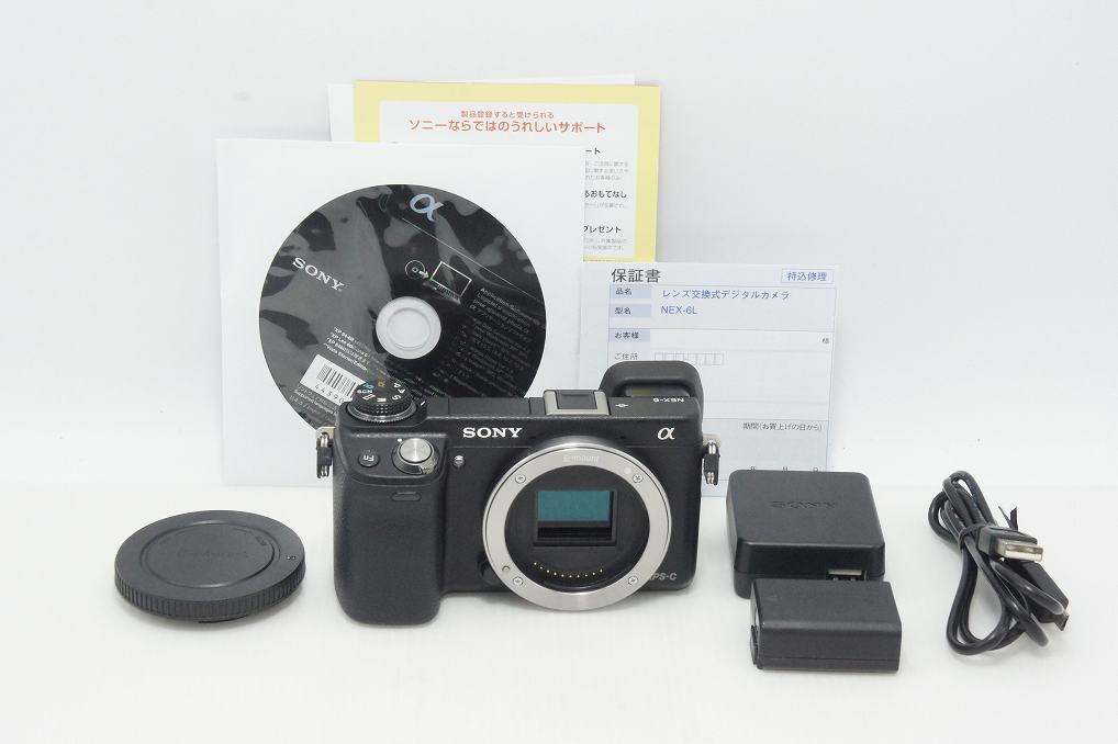 美品 SONY ソニー α NEX-6 ボディ ミラーレス一眼カメラ ブラック 260811q