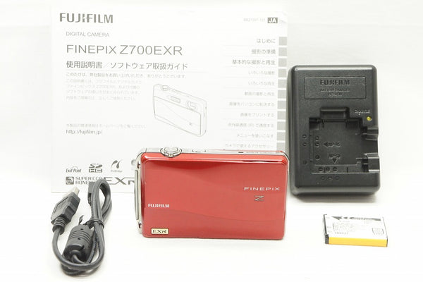 良品 FUJIFILM フジフィルム FinePix Z700EXR コンパクトデジタルカメラ レッド 240122h