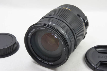 訳あり品 SIGMA 18-250mm F3.5-6.3 DC OS HSM Canon EFマウント APS-C ズームレンズ フード付 250510b