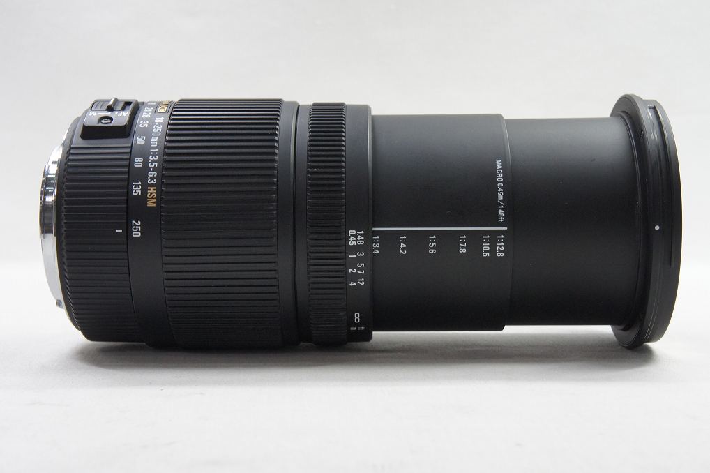 訳あり品 SIGMA 18-250mm F3.5-6.3 DC OS HSM Canon EFマウント APS-C ズームレンズ フード付 250510b