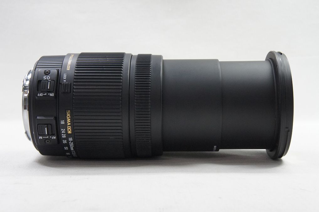 訳あり品 SIGMA 18-250mm F3.5-6.3 DC OS HSM Canon EFマウント APS-C ズームレンズ フード付 250510b