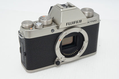 FUJIFILM フジフィルム X-T100 ボディ ミラーレス一眼カメラ シャンパンゴールド 260502ad
