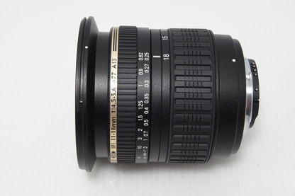 Excellent condition TAMRON SP AF 11-18mm F4.5-5.6 Di II LD Aspherical IF A13 Nikon F mount APS-C with hood 260501n