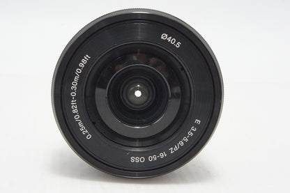 美品 SONY ソニー E PZ 16-50mm F3.5-5.6 OSS SELP1650 ブラック Eマウント APS-C ズームレンズ 260811r