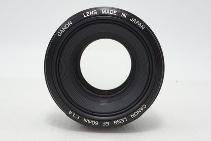 美品 Canon キヤノン EF 50mm F1.4 USM フルサイズ 単焦点レンズ フード付 260501o