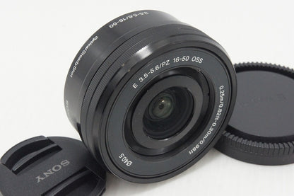 美品 SONY ソニー E PZ 16-50mm F3.5-5.6 OSS SELP1650 ブラック Eマウント APS-C ズームレンズ 260811r