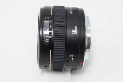 美品 Canon キヤノン EF 50mm F1.4 USM フルサイズ 単焦点レンズ フード付 260501o