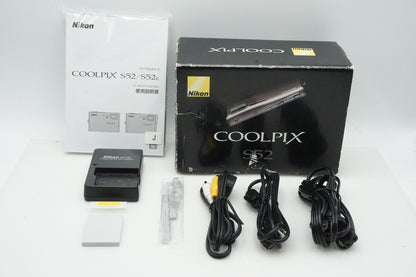 美品 Nikon ニコン COOLPIX S52 コンパクトデジタルカメラ コーラルピンク 元箱付 260123t