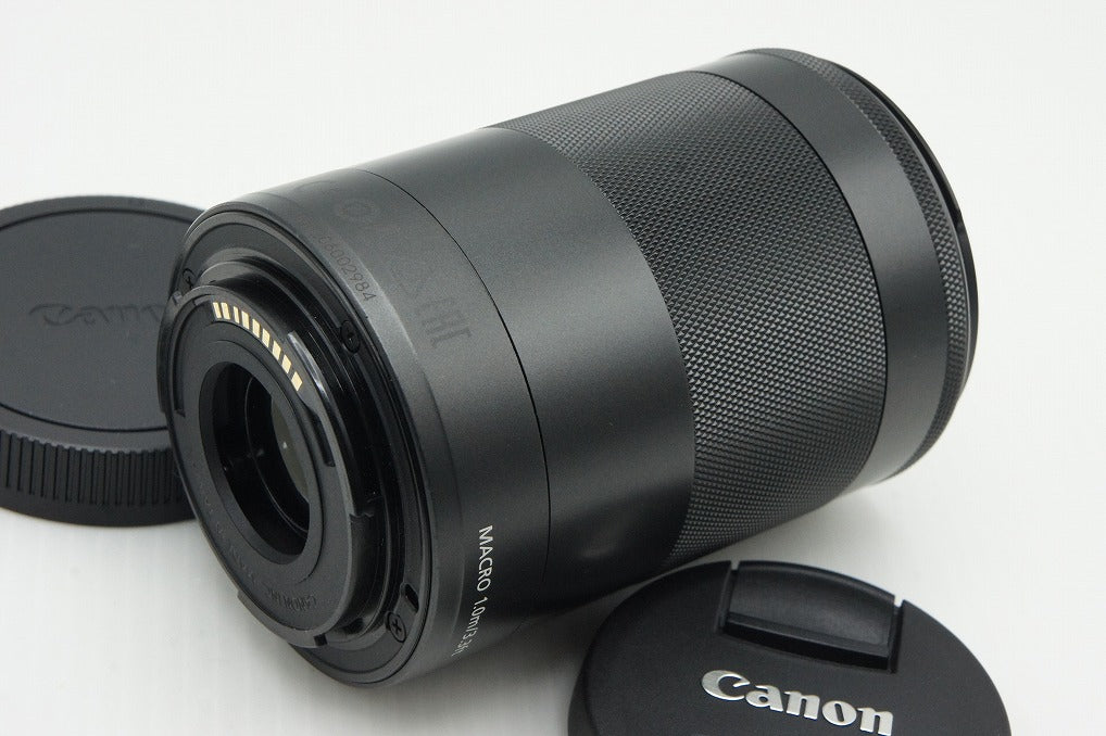 良品 Canon キヤノン EF-M 55-200mm F4.5-6.3 IS STM EF-Mマウント ズームレンズ ブラック フード付 260122k