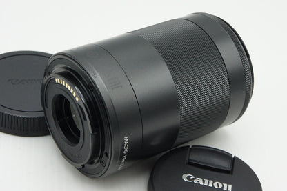 良品 Canon キヤノン EF-M 55-200mm F4.5-6.3 IS STM EF-Mマウント ズームレンズ ブラック フード付 260122k