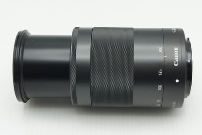 良品 Canon キヤノン EF-M 55-200mm F4.5-6.3 IS STM EF-Mマウント ズームレンズ ブラック フード付 260122k