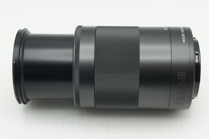 良品 Canon キヤノン EF-M 55-200mm F4.5-6.3 IS STM EF-Mマウント ズームレンズ ブラック フード付 260122k