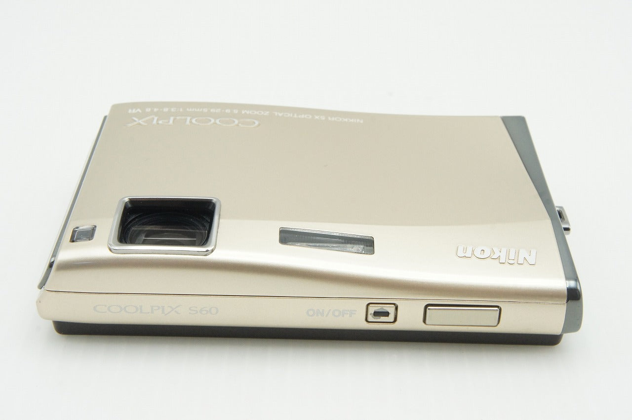 良品 Nikon ニコン COOLPIX S60 コンパクトデジタルカメラ リッチゴールド 元箱付 260123u