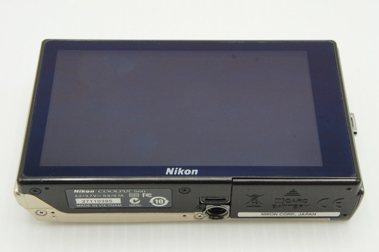 良品 Nikon ニコン COOLPIX S60 コンパクトデジタルカメラ リッチゴールド 元箱付 260123u