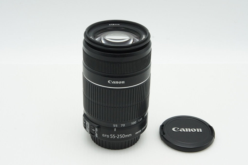 良品 Canon キヤノン EF-S 55-250mm F4-5.6 IS II APS-C ズームレンズ 260122l