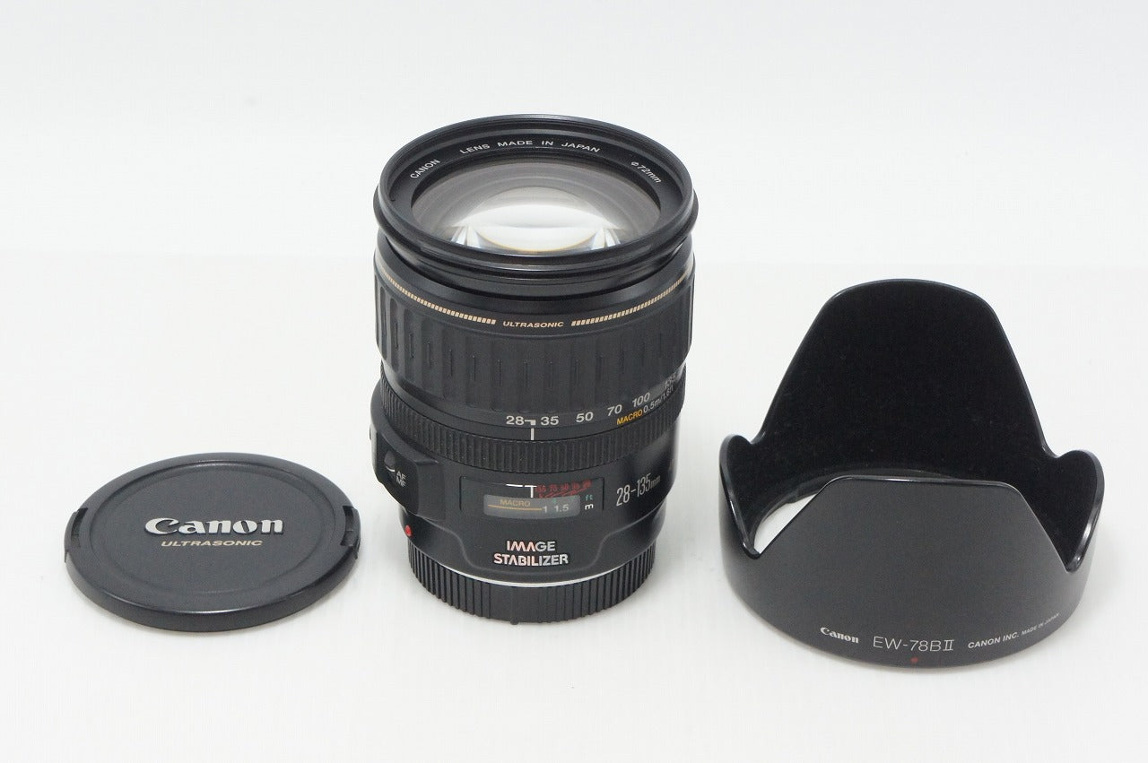 Canon キヤノン EF 28-135mm F3.5-5.6 IS USM フルサイズ ズームレンズ フード付 260811b